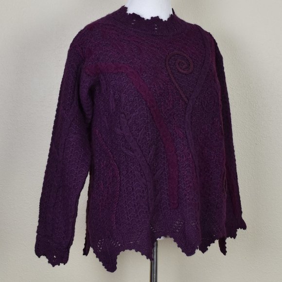 Peruvian Connection Alpaca Scalloped Sweater - Picture 6 of 7